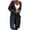 Dark Gray, variant on Dellytop Women's Cable Knit Open Front Pocket Long Sweater Cardigans