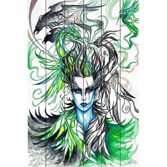 Marmont Hill "Dreams and Doubts" Painting Print on White Wood