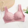 thumbnail image 3 of 2-Pack Bras for Women No Underwire JIANLAI Women's Front Closure Floral Lace Bra, Wide Comfort Straps Full Coverage Everyday Bra, Easy Wear Wirefree Daily Support Bra, 3 of 4