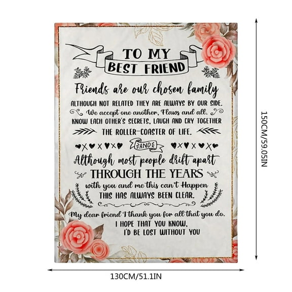 Blanket Polyester Blanket Friendship Blanket 130X150Cm