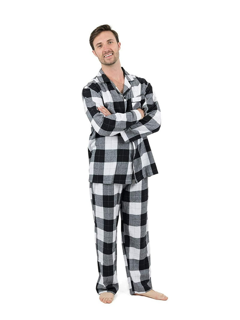 Leveret Mens Pajamas Flannel Pjs Piece Christmas Pajama Set Tree