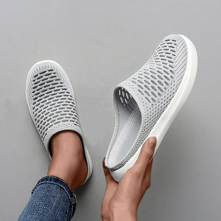 

KBODIU Sandals Women Athletic Comfortable Outdoor Sandals with Arch Support Walking Sandals for Women Casual Daily Closed Toe Platform Mesh Half Slippers for Spot/Beach/Travel/Home Gray 37