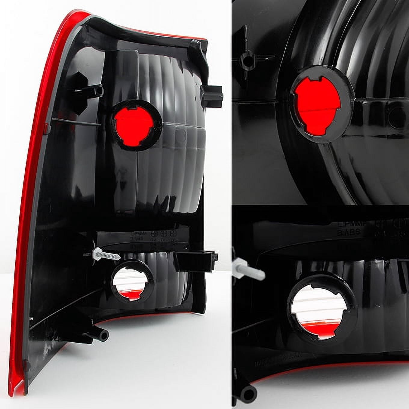 AKKON - For Ford Explorer SUV Red Clear Lens Rear Tail Light Taillamps Brake Lamps Replacement Pair Left + Right