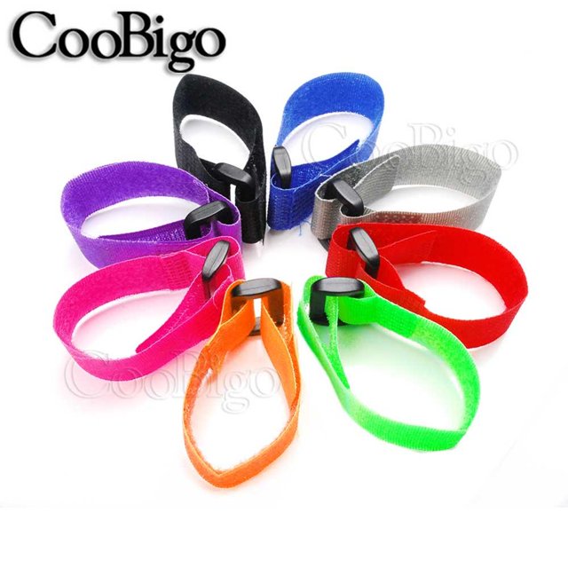 12pcs Reverse Buckle Cable Strap Hook Loop Fastener Cable Ties Straps Magic Tape Nylon Sticky USB Finishing Tools Accessories Mixed Colors Send 20mm x 175mm