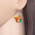 thumbnail image 2 of NEWEI Christmas Day Acrylic Cute Squirrel Earrings Santa Hat Cartoon Squirrel Dangle Jewelry For Women Charms Holiday Party Christmas Gifts, 2 of 6