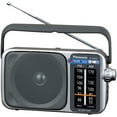 thumbnail image 2 of Panasonic Portable AM/FM Radio Silver + AA Batteries + Wired Headphones + Cloth, 2 of 7