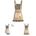 thumbnail image 1 of Cooking Apron Waterproof Exquisite Pattern Sleeveless with Pocket Large Coverage Oil-proof Cotton Wide Shoulder Strap Cooking Cleaning Apron for Dining Room, 1 of 8