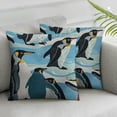 thumbnail image 3 of Creowell Penguins Throw Pillow Cover or Home Bed Decor,Antarctica Animals Wildlife Pillow Cover,Cartoon Little Penguins Cushion Cover,Cute Wild Safari Theme Decorative Pillow Cover Soft White, 3 of 7
