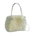 thumbnail image 4 of Bolso de mano de felpa para mujer, bolso bandolera suave y portátil para ir al trabajo o de vacaciones. Verde claro, 4 of 5