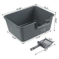 thumbnail image 2 of Xyskin Grey Plastic Open Top Cat Litter Box, Anti-Splashing Kitty Litter Box with Scoop, High Sides Cat Litter Pan, 4 Packs, 2 of 7