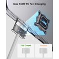 thumbnail image 3 of Cable USB-C a magnético para MacBook, 3 cables trenzados de nailon de 140 W y 6.6 pies, 3 of 6