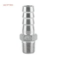 thumbnail image 3 of Stainless Steel Male Thread Pipe Fitting Barb Hose Tail Connector (1/4x12mm), 3 of 3
