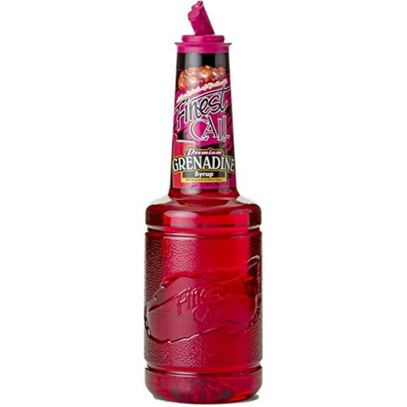 Finest Call Premium Grenadine Syrup Drink Mix, 1 Liter Bottle (33.8 Fl Oz), Individually Boxed