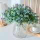 thumbnail image 2 of Xiao Hua 2 piezas de flores artificiales de tacto real para decoración del hogar, oficina, boda, arreglo floral (blanco, 36 cm de largo), 2 of 5