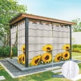 thumbnail image 6 of Outdoor Curtains for Patio Waterproof, Spring Sunflowers Outdoor Privacy Panels Grommet, Yellow Floral Turquoise Farmhouse Grey Wooden Blackout Outside Curtains for Porch/Cabana 54"x95", 1 Panel, 6 of 8