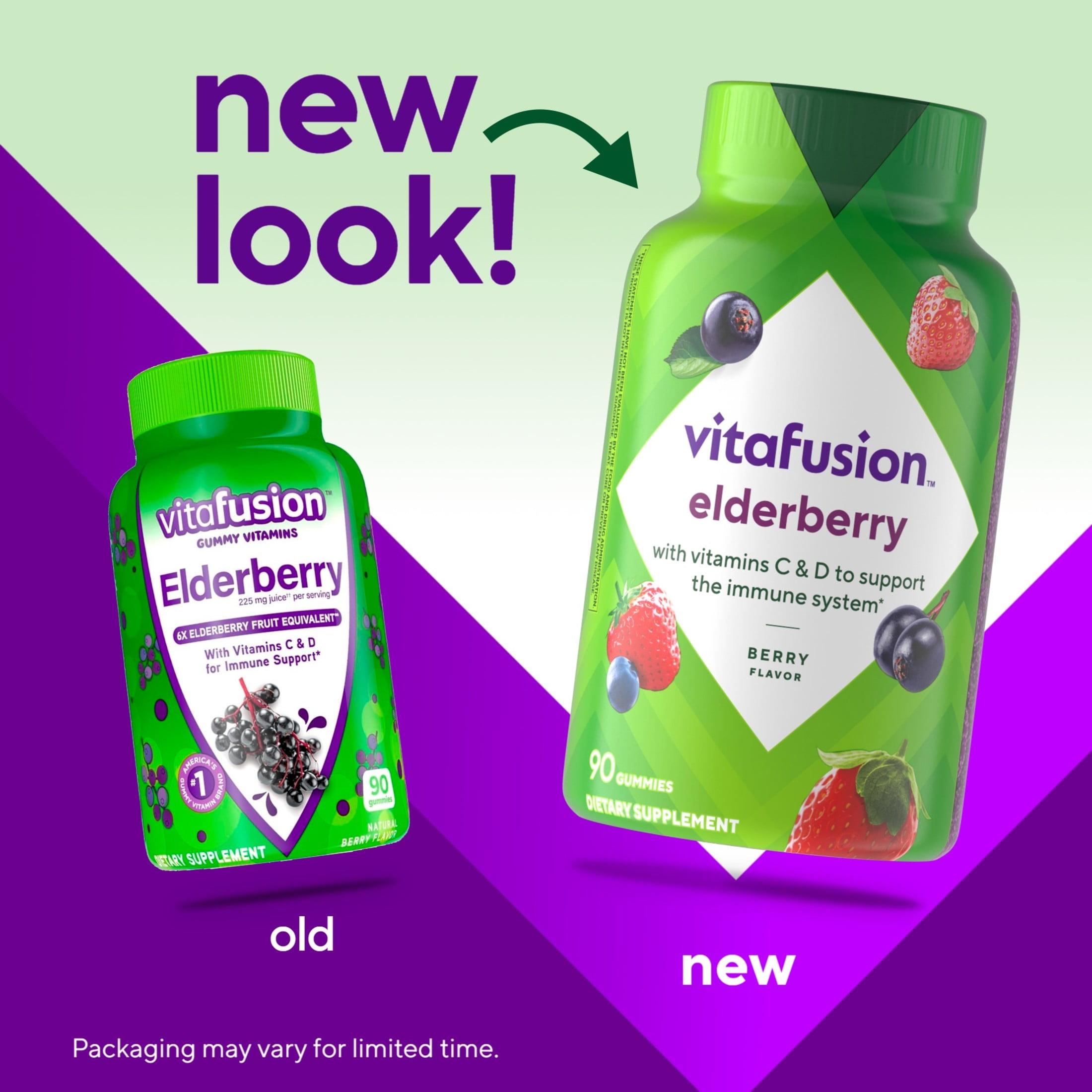 Vitafusion Elderberry Gummy Vitamins, 90ct