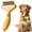 Yellow, variant on Long Hair Pet Grooming Brush, Dual-Sided Dematting Comb & Undercoat Rake, Deshedding Tool to Clear Tangles, Knots & Loose Fur for Dogs and Cats, White