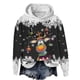 thumbnail image 1 of WILLBEST Sudadera de Mujer con Capucha, Estilo Casual, con Estampado Navideño de Ciervos con Cabeza Grande y Copos de Nieve Cuello Redondo, Manga Larga y Diseño Ligero Mediana, 1 of 4