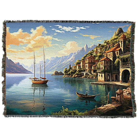 Pure Country Weavers Italian Matina Large Tapestry Throw Woven from Cotton - Made in The USA (72x54)