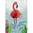 thumbnail image 2 of Zarris, Chariklia 11x14 White Modern Wood Framed Museum Art Print Titled - Vivid Flamingo II, 2 of 4