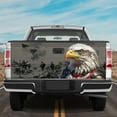 thumbnail image 2 of Lotusprinthandmade America Flag Veteran Eagle Tailgate Wrap 2 Sizes (26"x66"), veteran themed tailgate wrap, 2 of 5