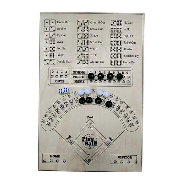 Baseball  Board Game Baseball  Board Game Wooden Marble Board Game Board