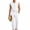 #0450-White, variant on Ceisia Men Lapel Sleeveless Button Down Shirt and Belted Straight Leg Pants 2 Piece Linen Outfit Khaki XL Gift