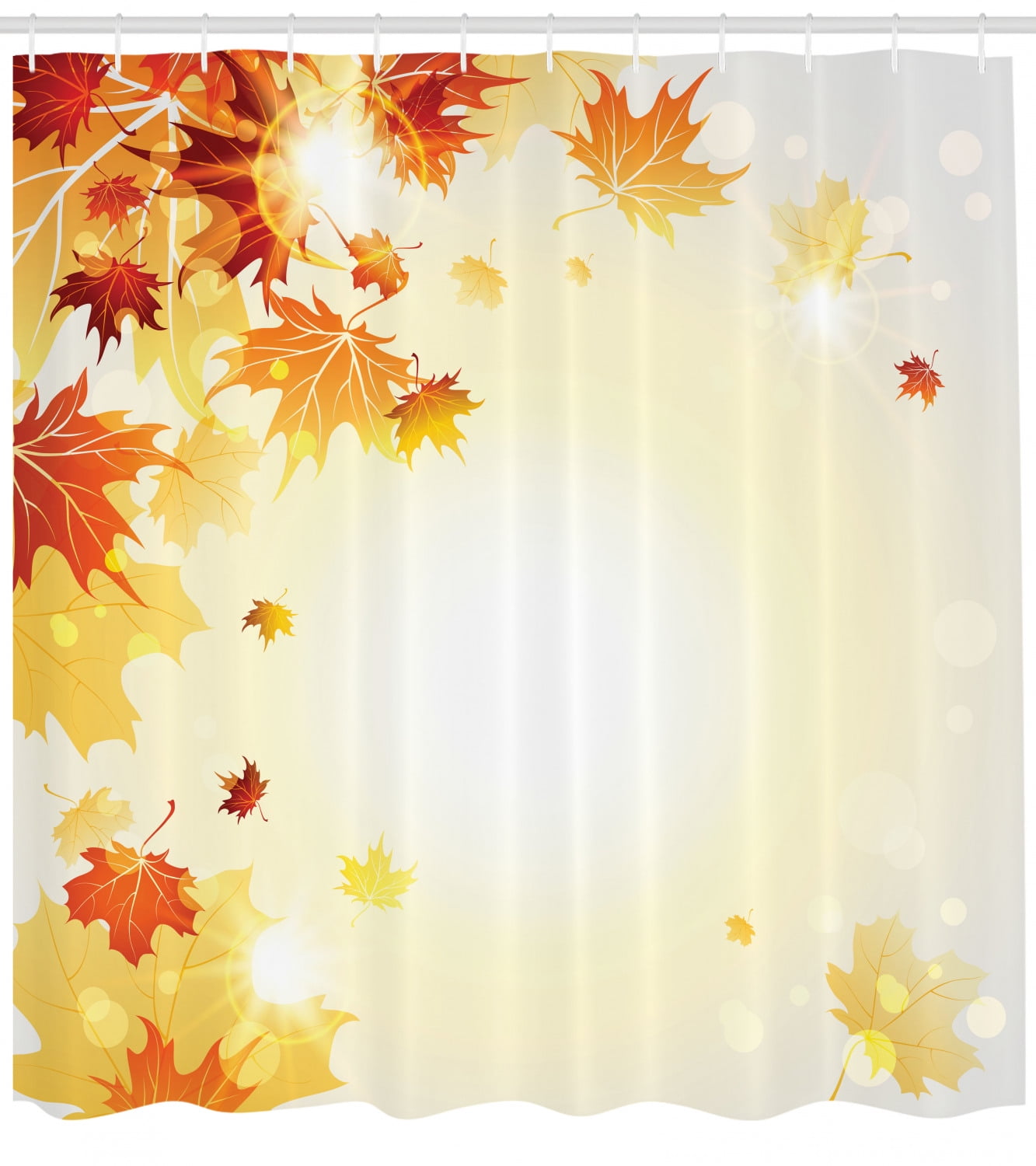 Thanksgiving Turkey Autumn Forest Maple Leaves Fabric Shower Curtain Set 72x72/"