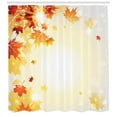 thumbnail image 3 of Ambesonne Autumn Shower Curtain, Flying Maple Leaves, 69"Wx75"L, Pale Mustard Dark Orange, 3 of 3
