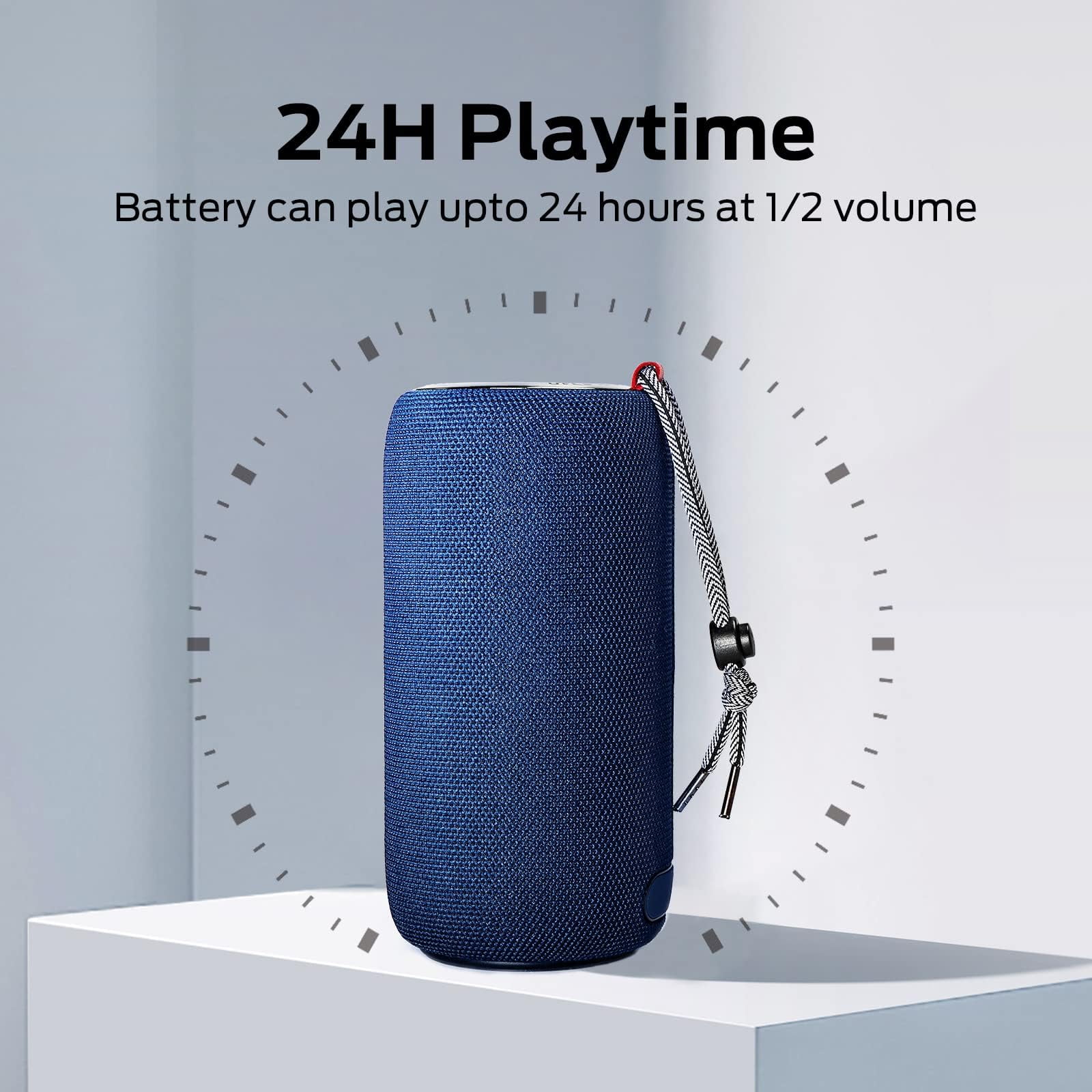 Monster S310 Bluetooth Speaker, Portable Bluetooth Speaker, 30W True Wireless Stereo Pairing Deliver Dynamic Sound, IPX6 Waterproof, Bluetooth 5.2 Built-in Mic, 24H, for Family Outdoor Blue