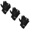 thumbnail image 1 of Guantes de Invierno Cálidos Ajustables Forrados de Lana Unisex (3 Pares Negros), 1 of 5