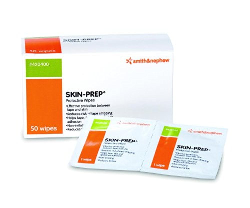 Skin-Prep Liquid Film Forming Protective Barrier Wipe, 20 Boxes of 50