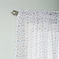 thumbnail image 3 of Quality Home Blue Sheer Multicolor Dot and Stripe Rod Pocket 2 Panel Curtain Set 84" Length, 3 of 4