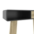 thumbnail image 2 of Bestar Alhena 40W Console Table in black uv & sandy brown oak, 2 of 7