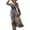 Blue, variant on Enjoytime Women's Dresses Floral Printed Long Sleeve Collared Button Down Shirt Dress Casual Flowy Boho Travel Maxi Dresses