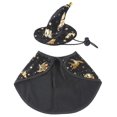 thumbnail image 5 of (L)Dog Halloween costumes, dog and cat cape hats pet cape costumes pet cape with witch hat and pet bow tie role play costume Halloween costumes suitab, 5 of 5