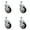 4 Swivel - Top Lock Brakes - Black, variant on 3.5 Inch SS Black Polyurethane Swivel 12mm Threaded Stem Caster with Brake