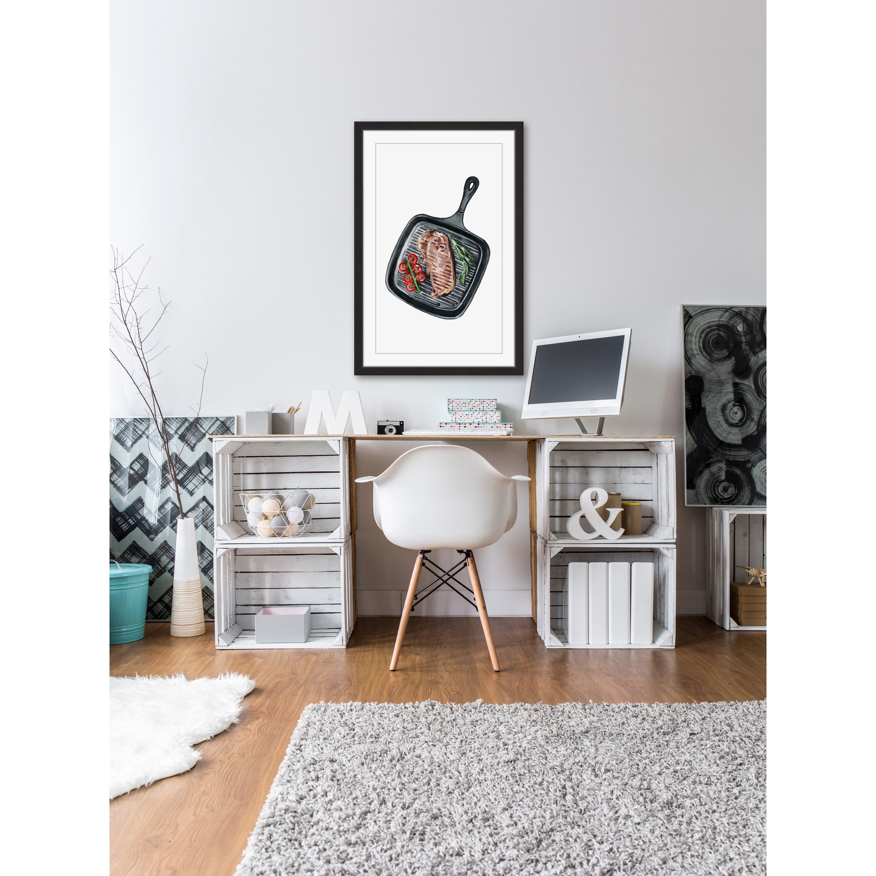 "On the Skillet" Framed Painting Print