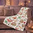thumbnail image 5 of holiday cottage with decorative motif Bowls and decorative motif, Sweet Kitchen Pattern Cozy Flannel Blanket, Cheerful Holiday Art for decorative motif Lovers, 5 of 7