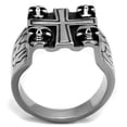 thumbnail image 3 of Anillo Color Plata Para Hombres de Acero Inoxidable Cruz y Calaveras, 3 of 4