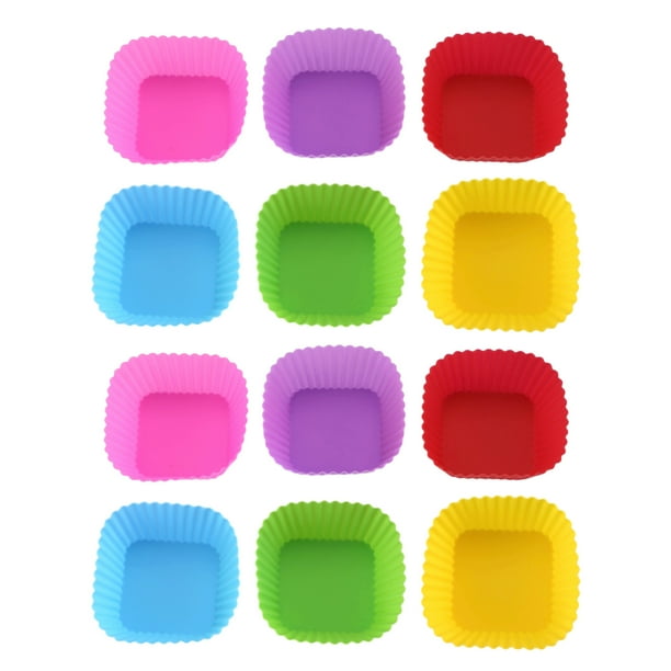 Moldes de silicona para cupcakes, reutilizables, para hornear magdalenas y muffins, resistentes a altas temperaturas, de grado alimenticio, regalo para entusiastas de la repostería.