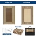 thumbnail image 4 of Garvee 9'x18' Waterproof Outdoor Area Rug Reversible Plastic Geometric Bordered Patio Mat UV-Protected for Deck, Backyard, RV and Camping, Brown, 4 of 6
