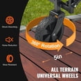 thumbnail image 4 of Collapsible Folding Wagon, 220 lbs Capacity All-Terrain Beach Wagon with 5in Wheels, Heavy-Duty Foldable Cart with Drink Holders, Ideal for Camping, Shopping, and Outdoor Adventures, 4 of 7