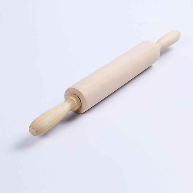 VONKY None Paint Wood Rolling Pin Bakeware Dessert Baking Cookies Dough Wooden Economic Roller