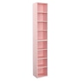 thumbnail image 3 of Seizeen 8-Tier Book Shelf, Tall Bookcase Adjustable DVD Shelf, Narrow Storage Cabinet for Home Office Corner Wall, Pink Upper and Lower Combination Cabinets, 3 of 11