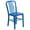 Blue, variant on Bowery Hill 18.5" Modern Metal Indoor-Outdoor Dining Chair in White
