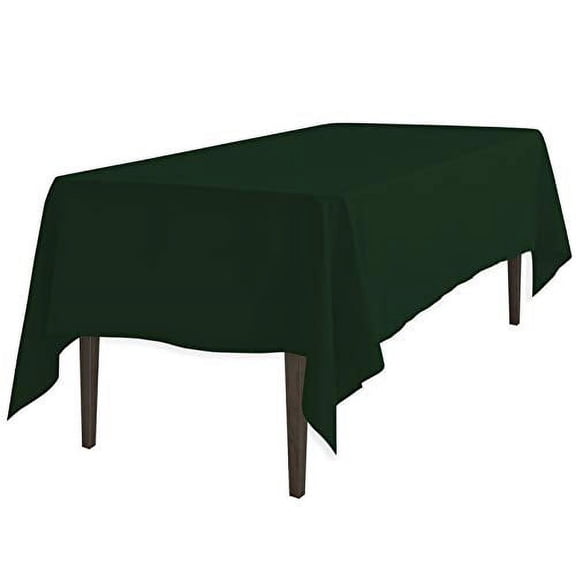 LinenTablecloth 70 x 120-Inch Rectangular Polyester Tablecloth Hunter Green