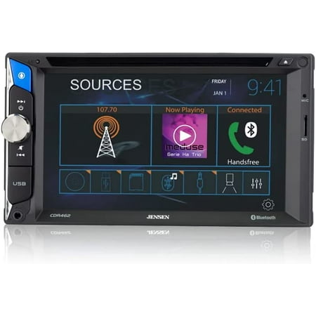  JENSEN CDR462 6.2 inch LED Multimedia Touch Screen Double Din Car Stereo |CD