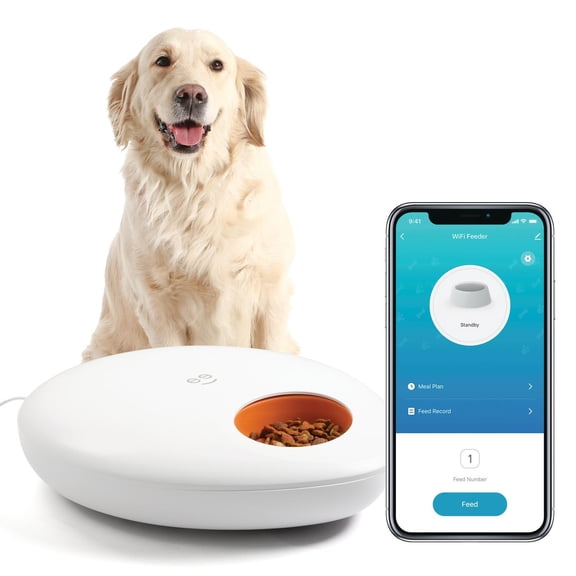 Geeni Smart Pet Feeder, App & Voice Control, Wet/Dry Food, Alexa/Google, Large Capacity, Auto Feed