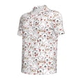 thumbnail image 2 of Vsdgher Cat Bear Rabbit Print Men's Short Sleeve Stretch Polo Shirt, Moisture-Wicking Performance Polo Shirt, 2 of 8